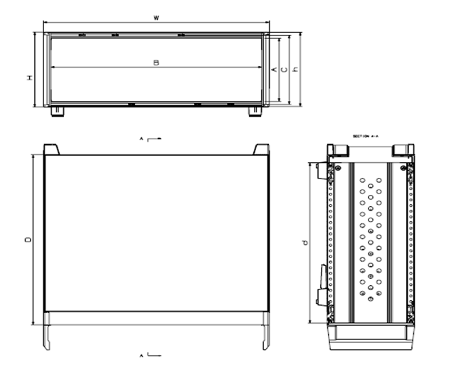 Residual voltage tester chassis, instrument panel chassis, aluminum alloy chassis, housing 5u7ucpci