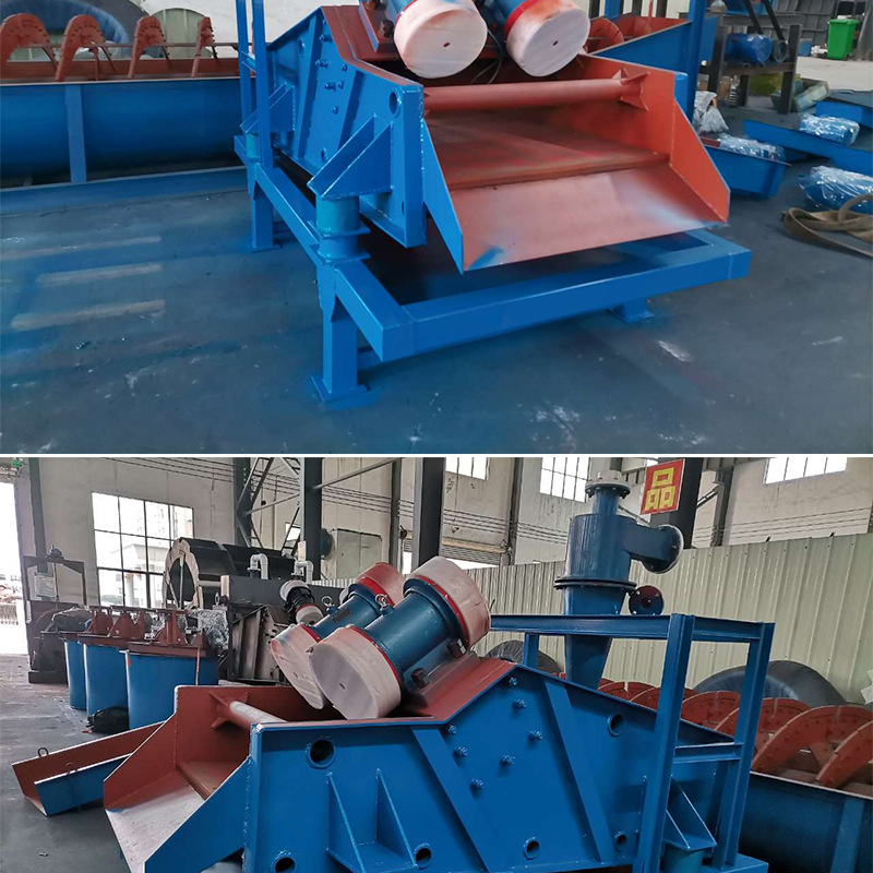 High frequency linear vibration stone powder dewatering screen, tailings mud and sediment separation equipment, fine sand recovery integrated machine