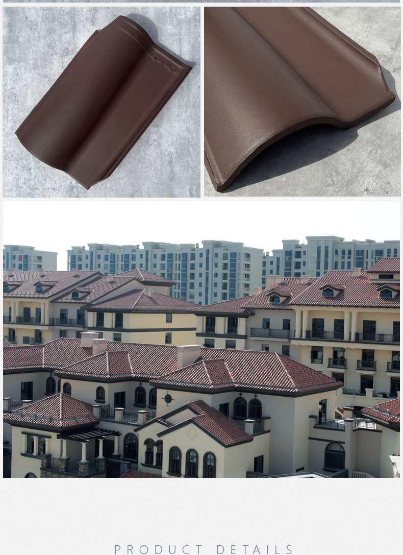 French Roman tiles, ceramic glazed tiles, Western style building eaves, roofs, waterproof, wind resistant, and seismic resistant ceramic tiles