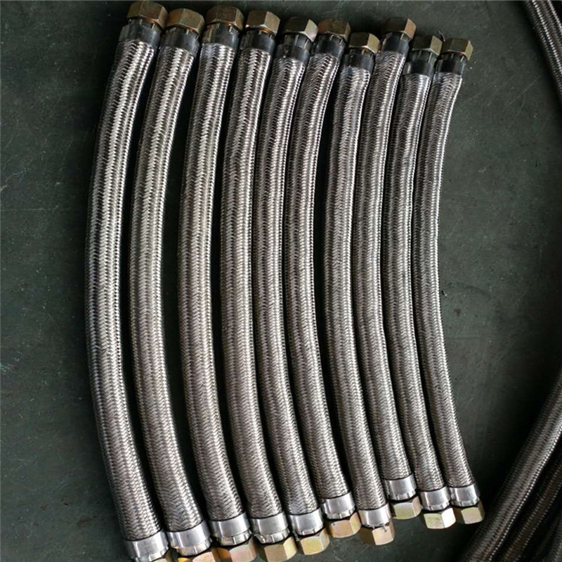 Externally woven asbestos stainless steel wire mesh high-pressure hose, fire-resistant and flame-retardant metal pipe, armored steel wire braided hose