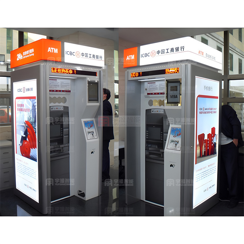 Supply Bank VI Indoor Self Service Bank Automatic Semi enclosed Lobby ATM Hood Customization