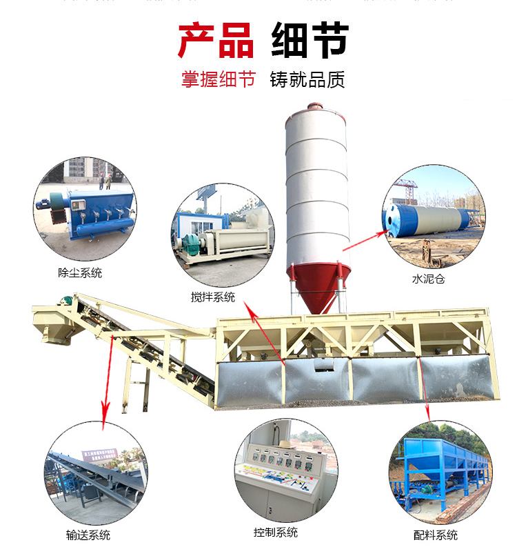 A complete set of new machinery for the construction of integrated lime and fly ash mixing station ZWB400 mobile stable soil mixing station equipment