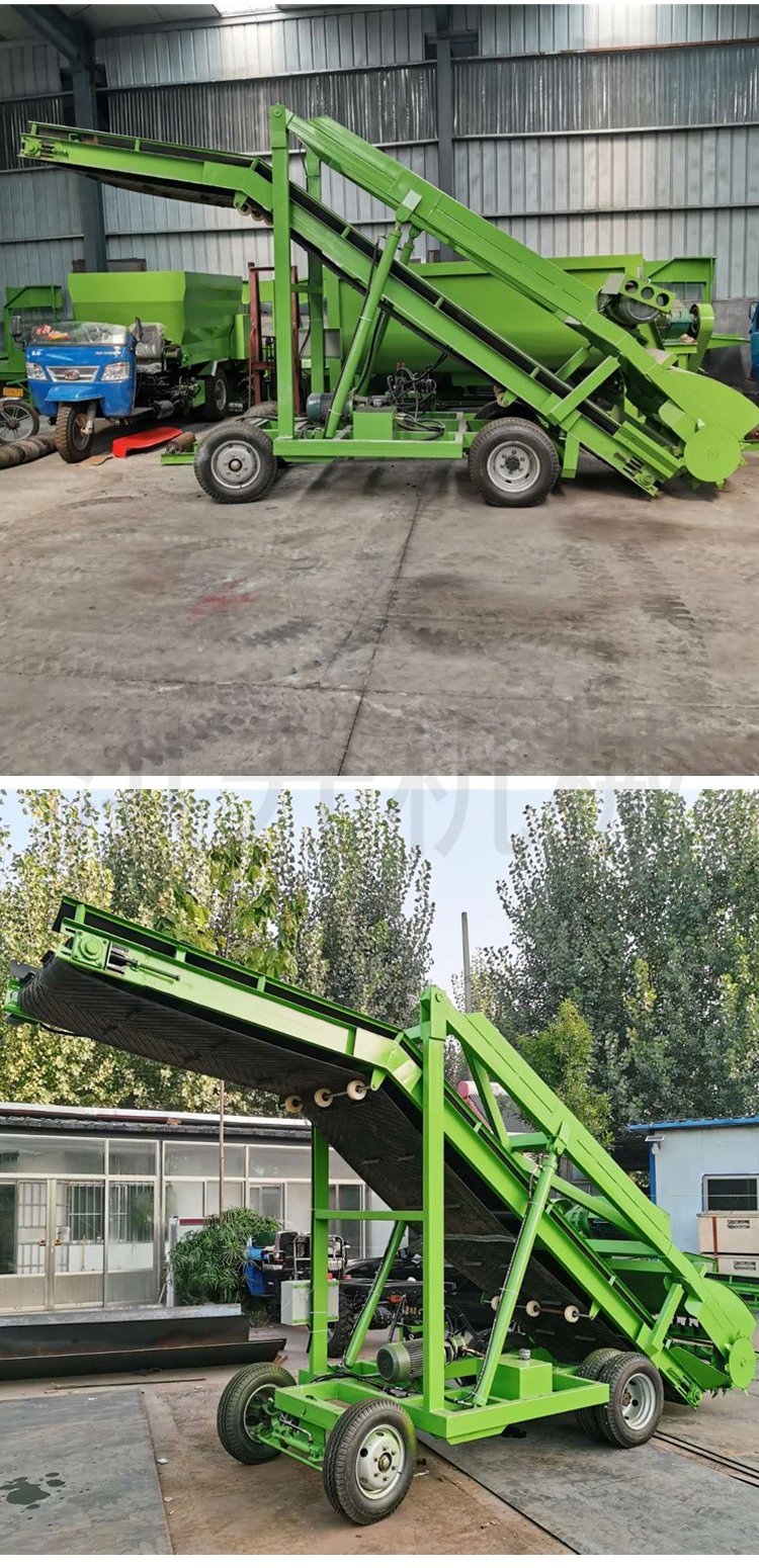 Grass picking machine for the cattle and sheep farm's green storage tank, automatic feeding and grass grabbing truck for the green storage grass picking machine