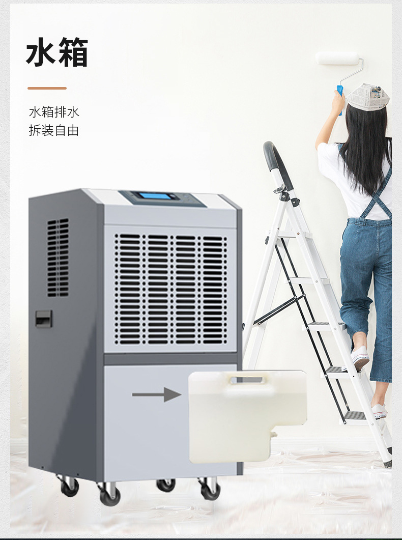 Ruiwang high-power household dehumidifier, shopping mall, villa, parking lot, basement dehumidifier, dryer