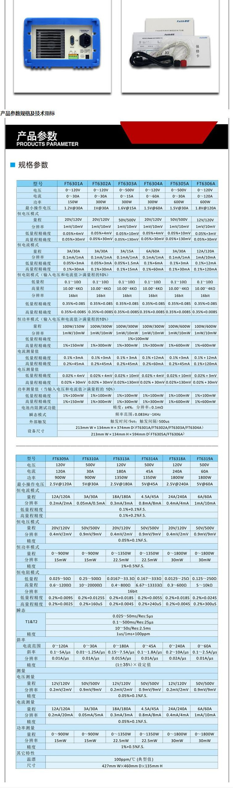 Faith Load FT6306A 120V/120A/600W Battery Charging Test Application