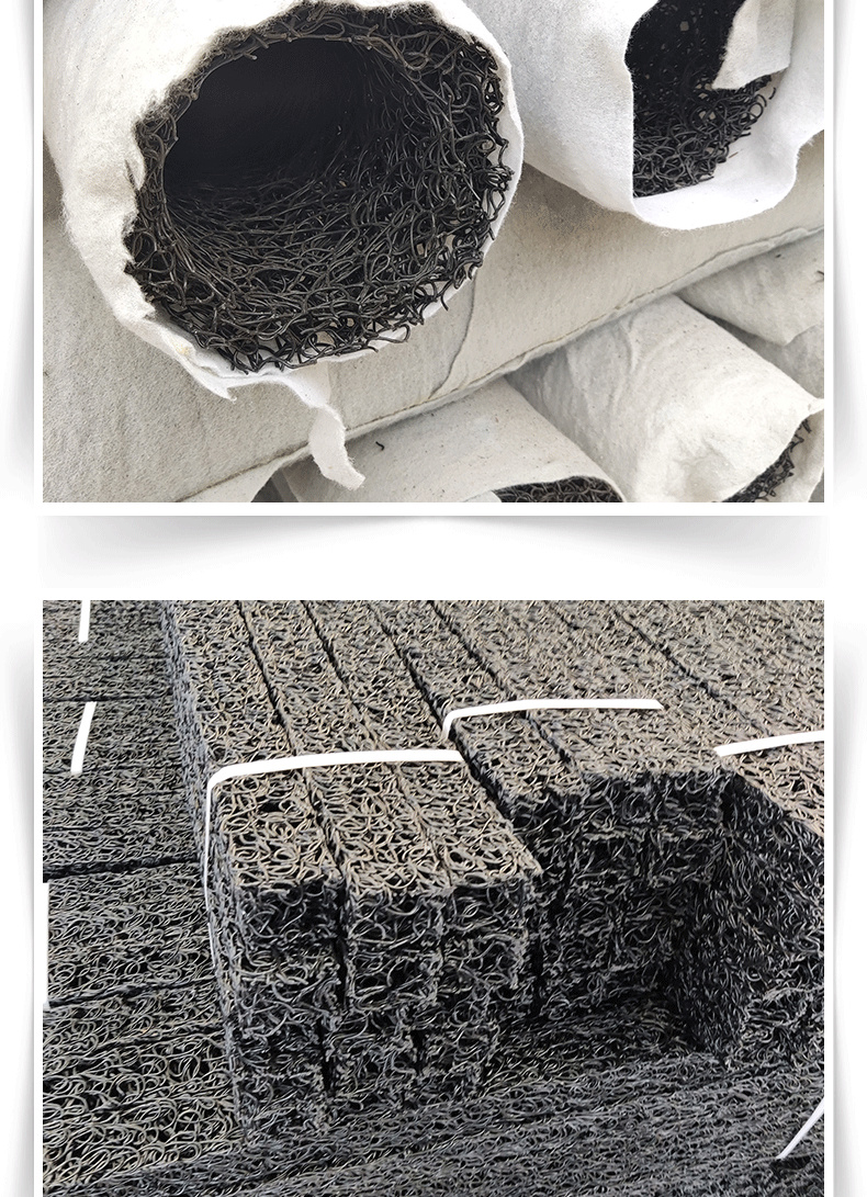 400mm blind ditch with multiple specifications, optional plastic blind pipe, polypropylene disordered wire shaped permeable pipe, can be wrapped with geotextile outside