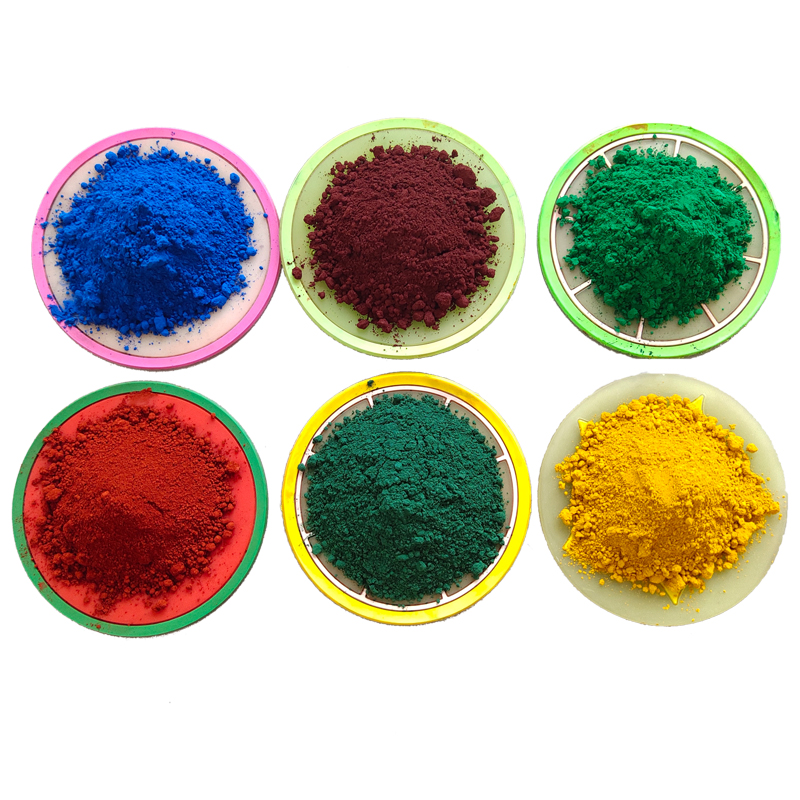 Iron oxide dye supply for paint coloring Iron oxide red black blue green yellow purple gray powder