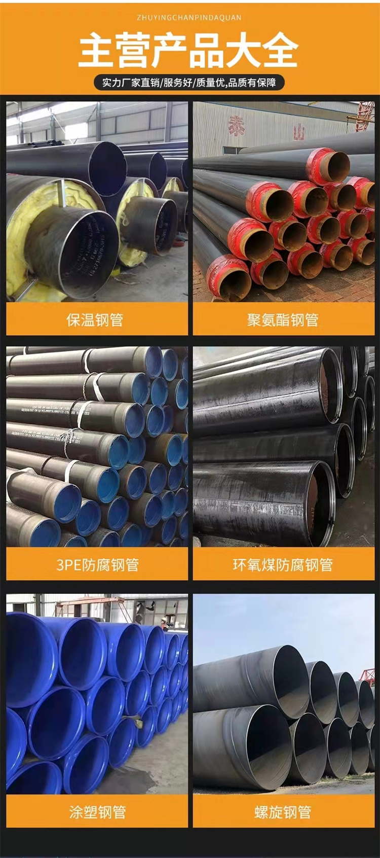 3PE reinforced anti-corrosion steel pipe, large-diameter natural gas transmission pipeline, triple PE anti-corrosion spiral steel pipe