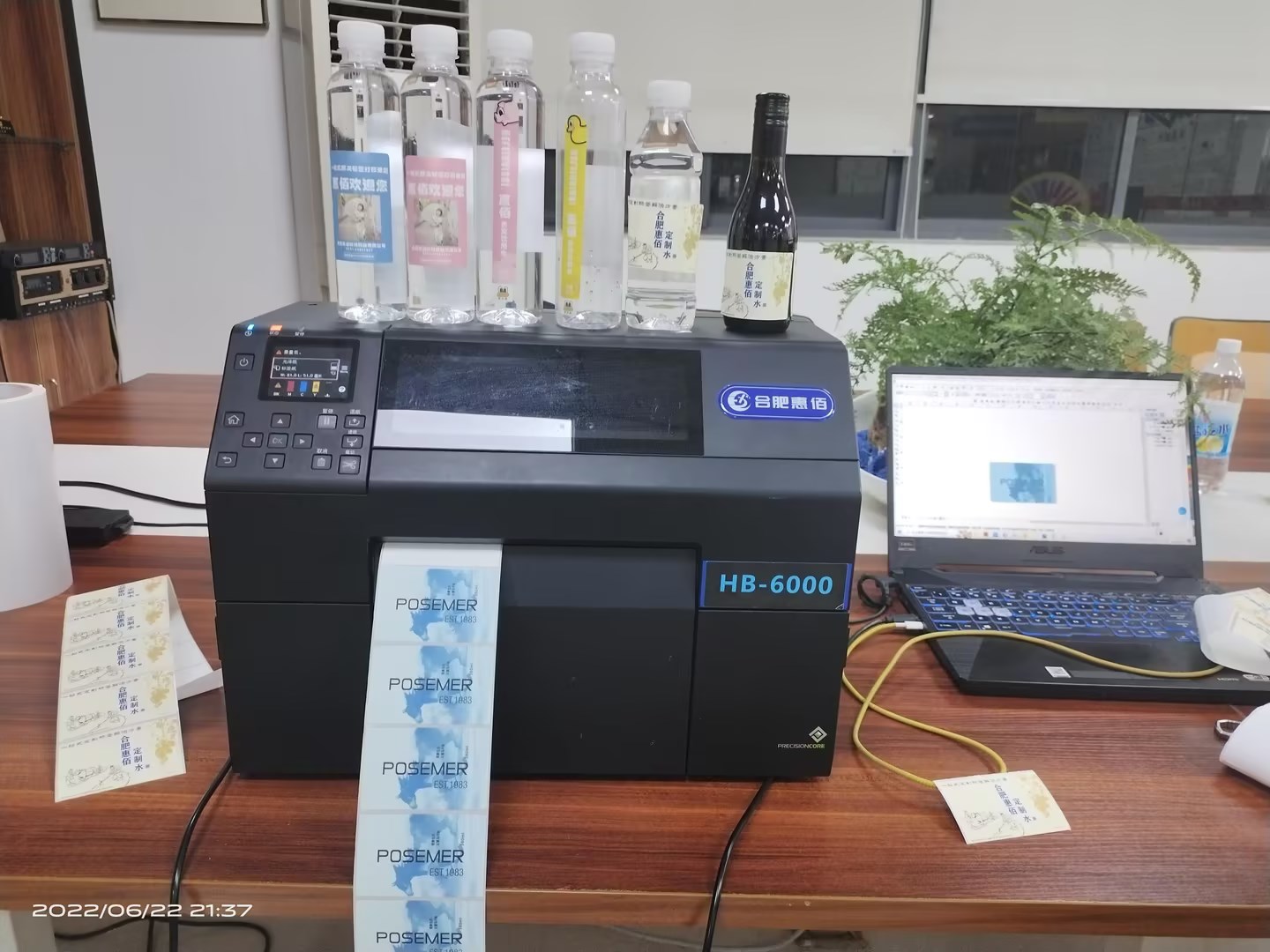 定制水矿泉水标签机 彩色喷墨卷筒印刷机 爱普生CW-6030A
