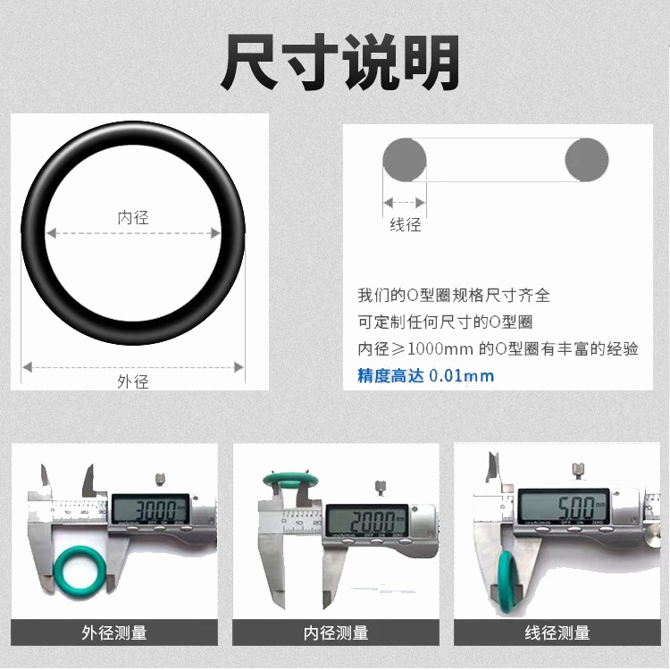 Customized O-ring with a 90 degree hardness of nitrile fluorine rubber polyurethane O-ring