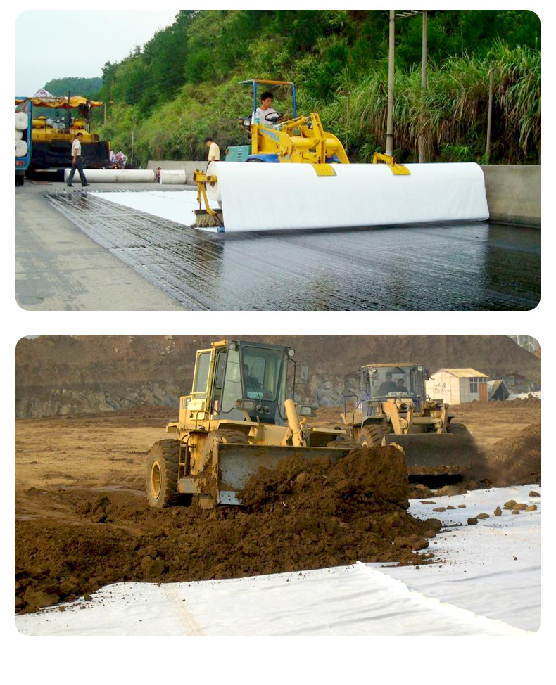 Lingjian bare soil covered with green geotextile 450g of reinforcement materials with complete specifications for road construction