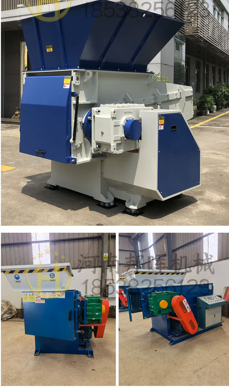 Multifunctional single axis plastic shredding and recycling equipment Waste metal steel pipe hydraulic crushing equipment Carton shredder