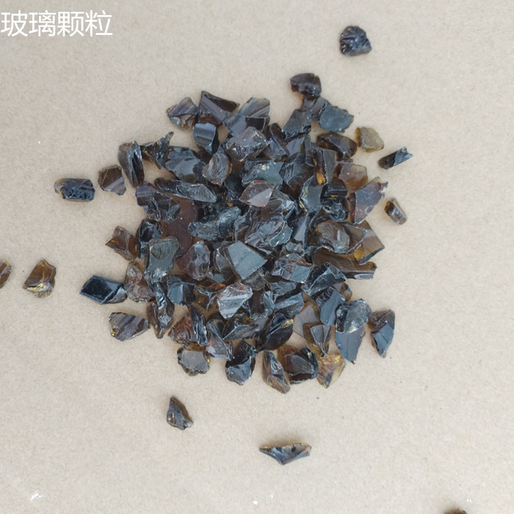 Supply aquarium decorative glass sand sea blue glass block Terrazzo colored glass sand