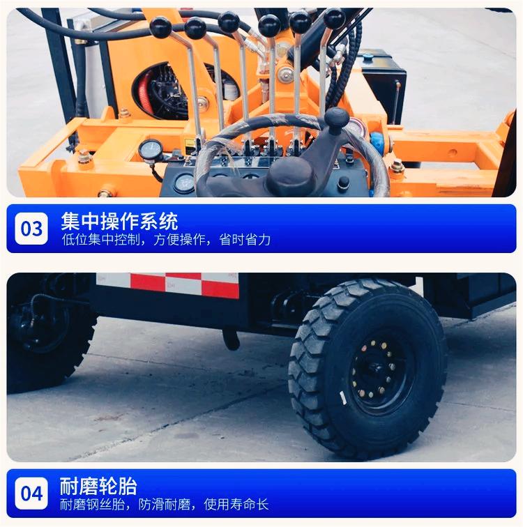 Highway guardrail pile driver, specialized hydraulic equipment manufacturer for high-speed guardrail pile driving construction team, integrated drilling and pulling machine