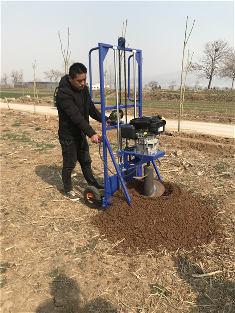 Hand lift underground photovoltaic Pile driver