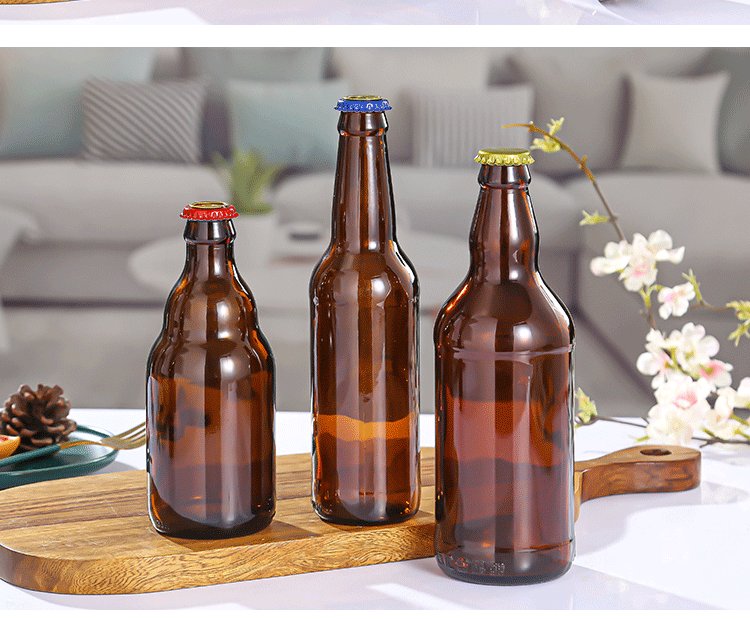 Brown beer bottle, glass fruit wine bottle, enzyme beverage bottle, beverage bottle, brown glass beer bottle