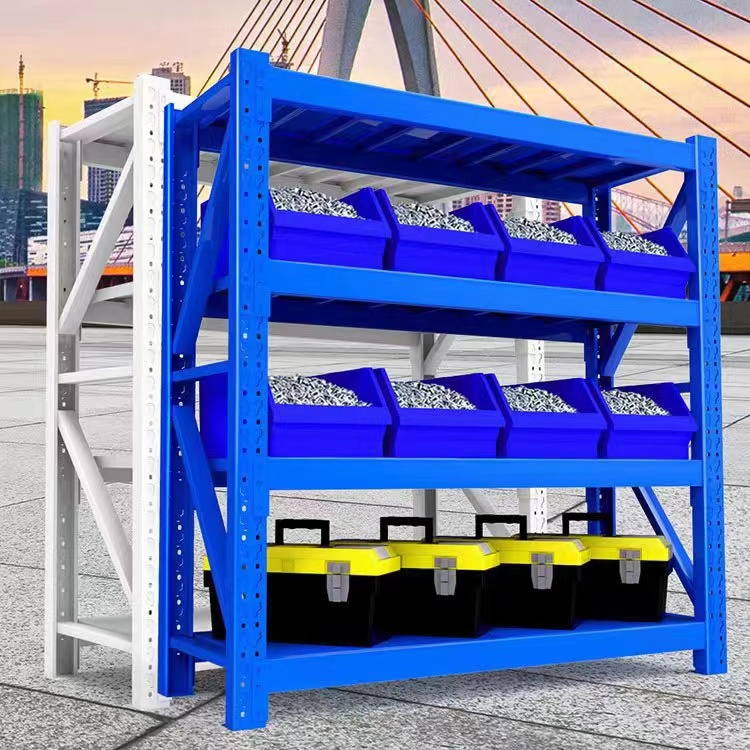 Storage rack, multi-layer storage rack, crossbeam type storage rack, cold-rolled sheet layer height adjustable warehouse iron rack