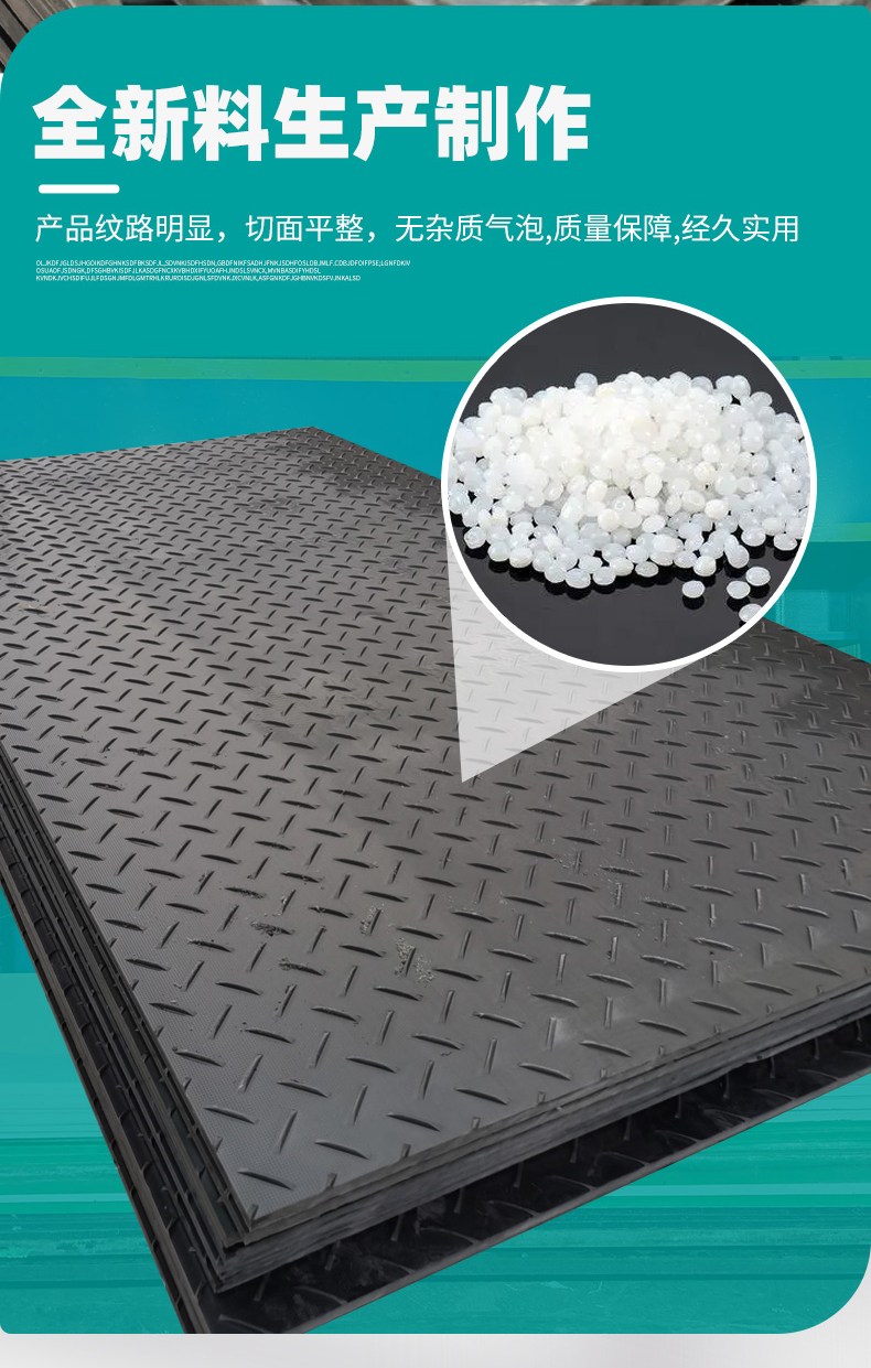 Double sided smooth polypropylene board extruded paving polypropylene cushion board with single-sided anti slip texture, manufacturer of Baizhi