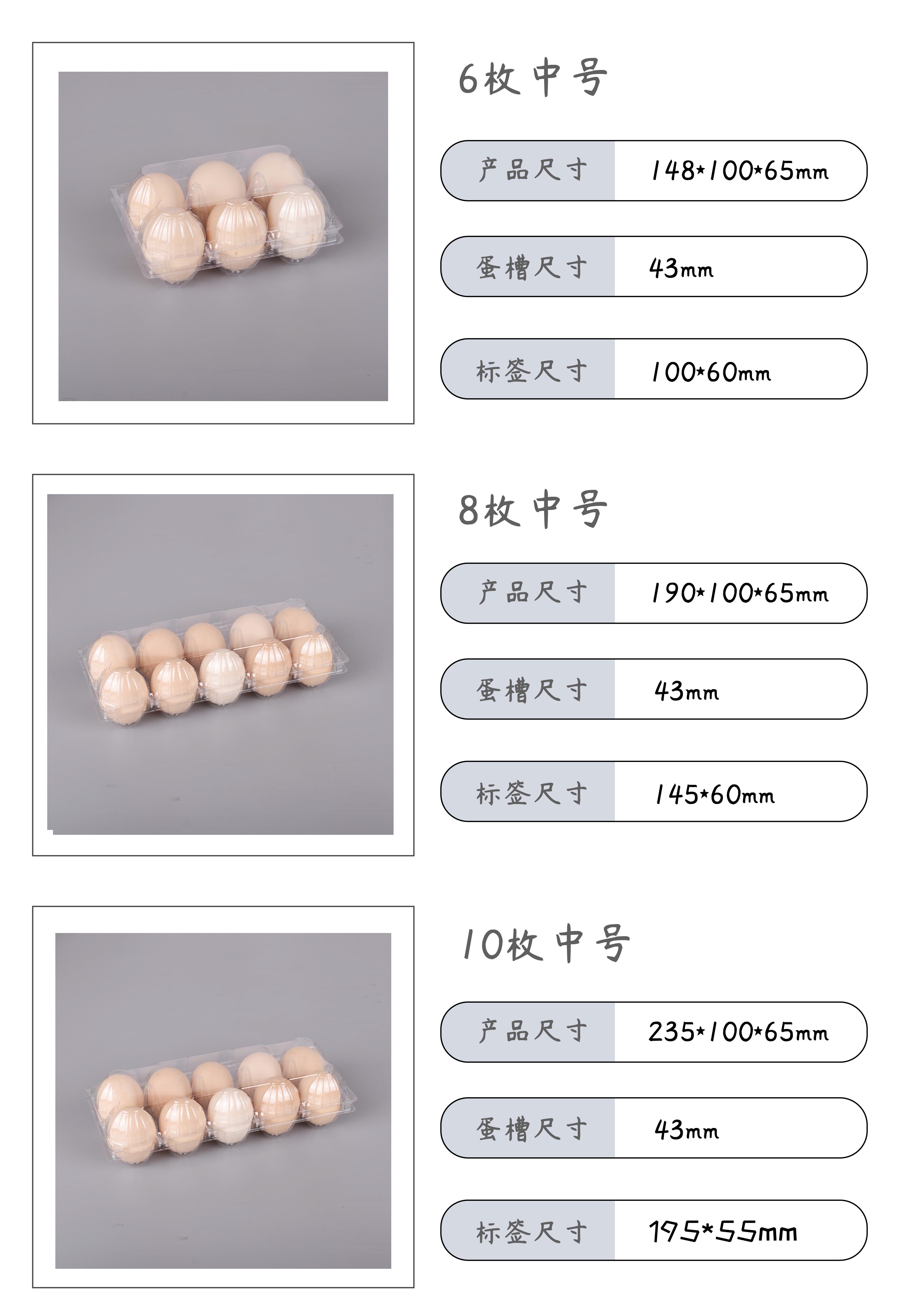 10 disposable plastic egg holders, transparent, thickened, shockproof, and compression resistant packaging, manufacturer's direct sales volume, large discount wholesale