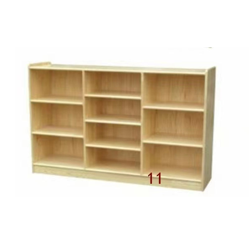 Kindergarten desks, chairs, solid wood children's toy storage combination cabinet, Montessori teaching aids area corner combination backpack and shoe cabinet