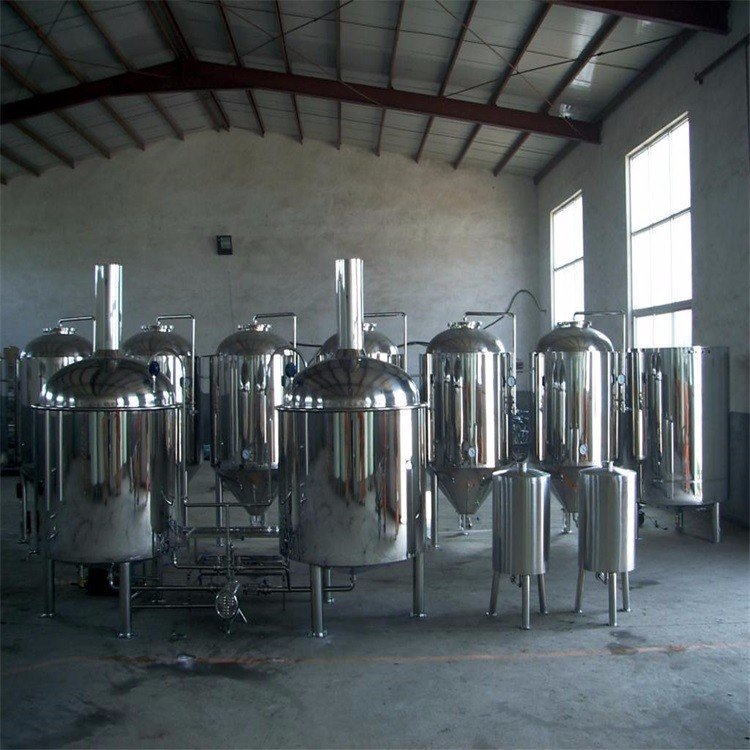 Large scale brewing equipment and supporting machinery for distilleries