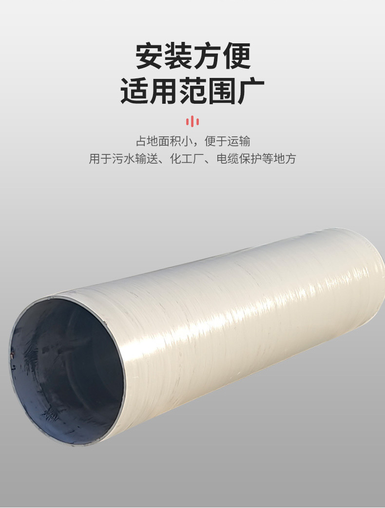 Yimin Sewage Treatment FRP Pipe Production Composite Sandwich Pipe Municipal Power Cable Pipe