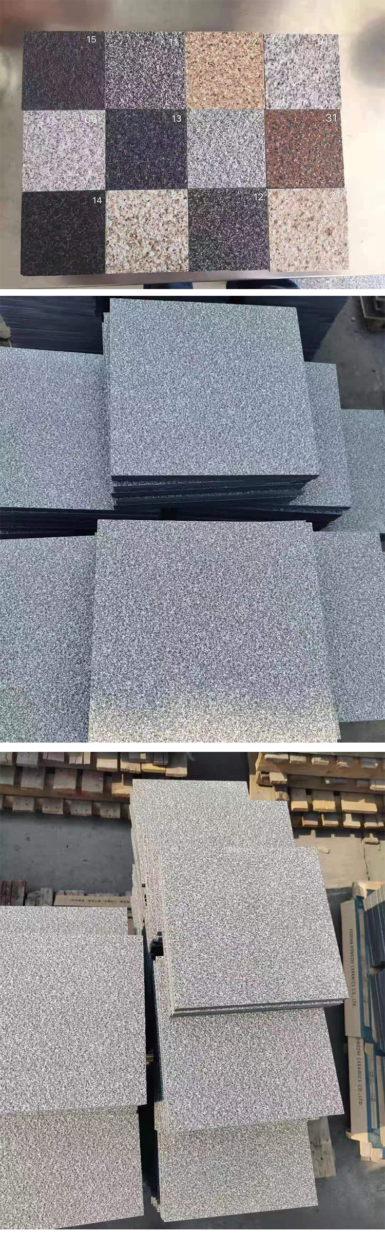 Nine Energy Building Materials Supply Sesame Ash Ecological Floor Paving Stone 600 * 600mm Villa Sidewalk Imitation Stone Bricks