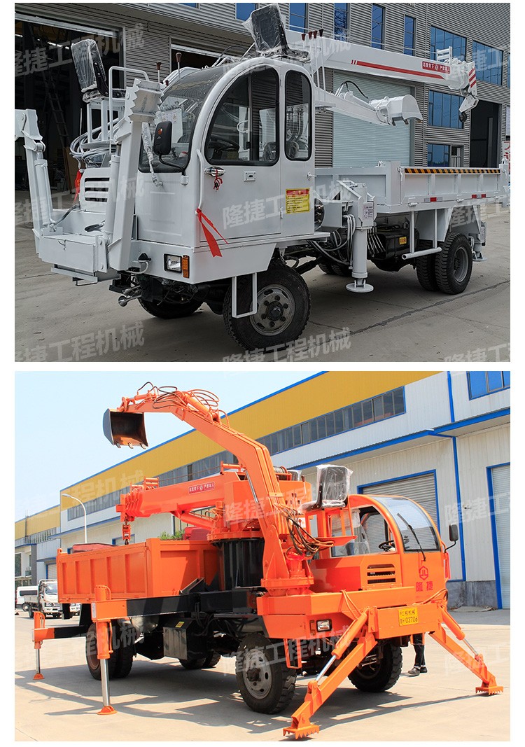 Customized wheel mounted on vehicle excavator with multifunctional lifting and digging integrated machine for engineering. Customer orders 5 on vehicle excavators