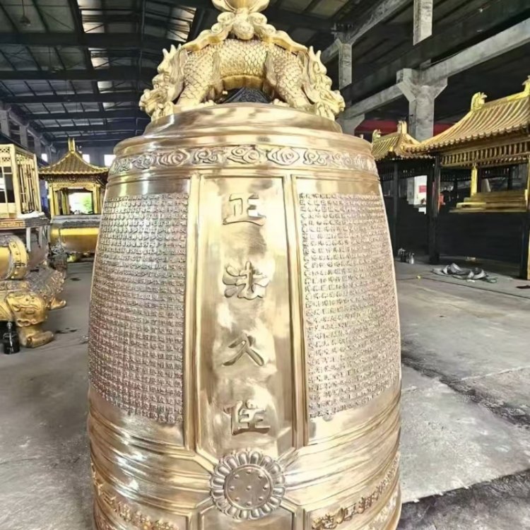 厂家直供寺院纯铜钟景区铸铁钟 专业定做青铜钟警钟吉祥铜钟