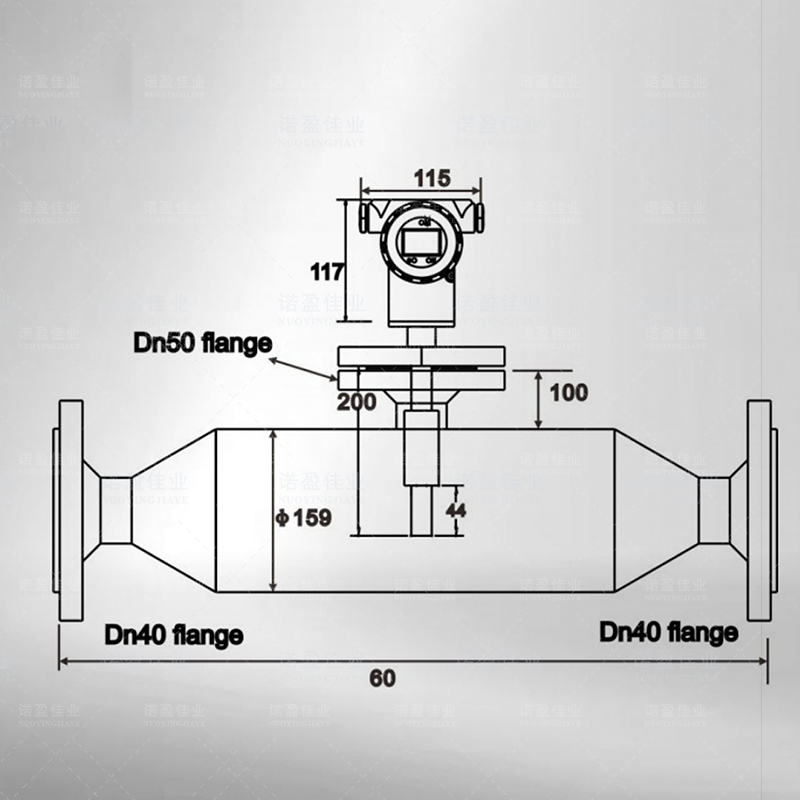 Nuoying NYDE-CR Alcohol by volume densimeter is inserted online into liquid chemical and petroleum sanitary 4~20mA