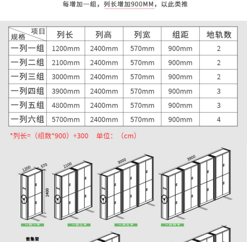 Storage large capacity Filing cabinet mobile dense cabinet closed dense shelf support customization