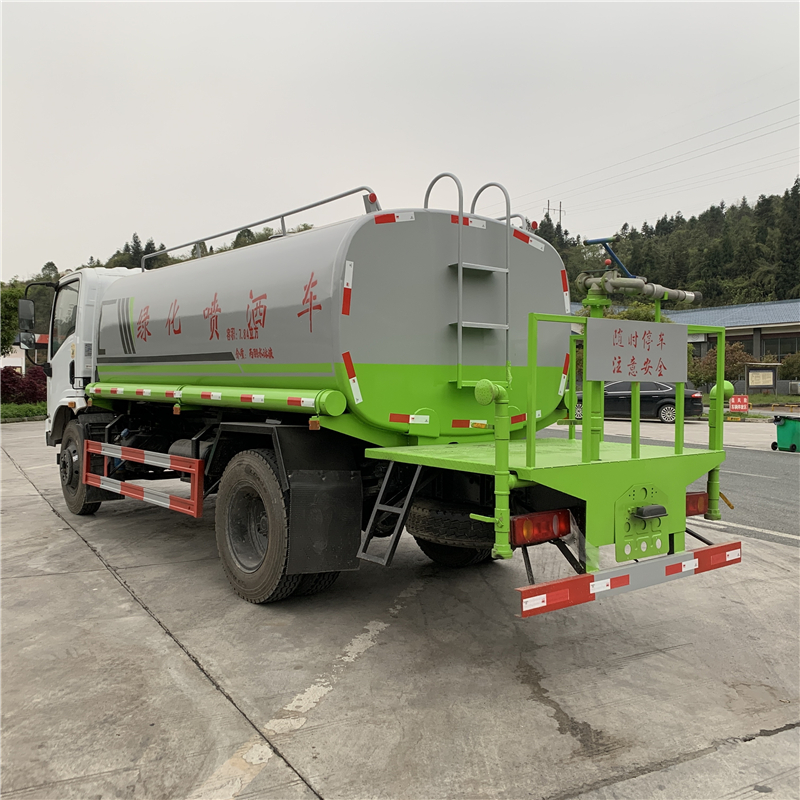 National VI 10 cubic meter green spray truck for environmental sanitation construction site, large fog cannon dust suppression truck, customized water tank truck