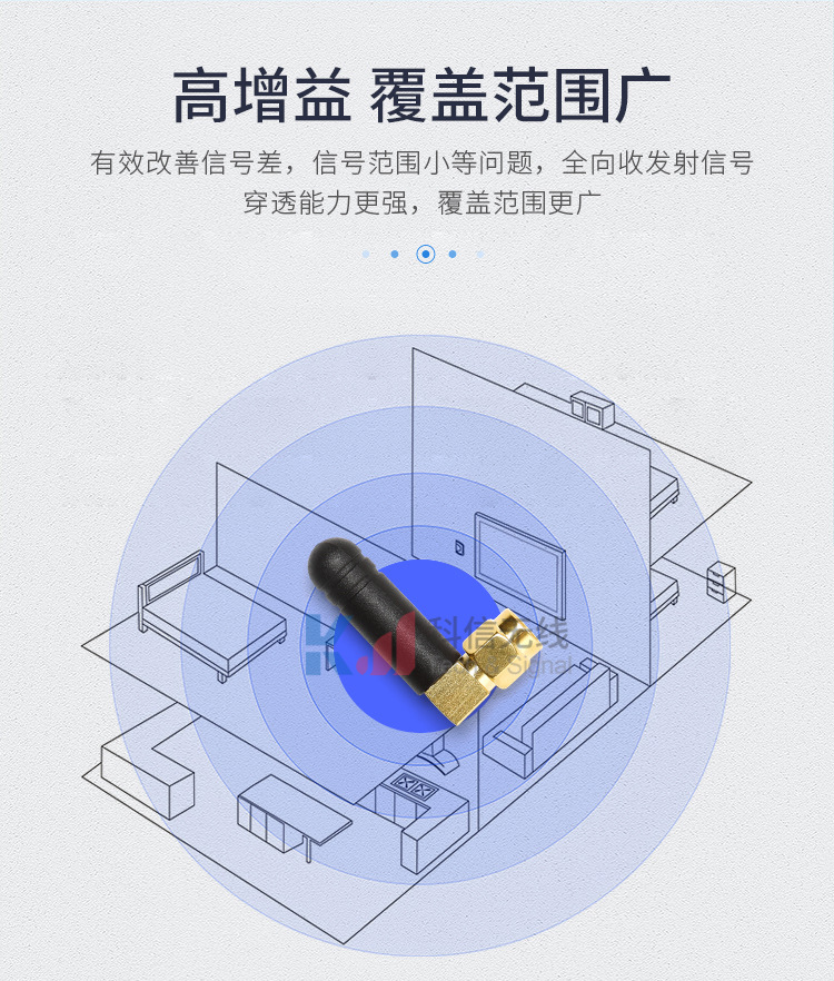 Antenna manufacturer wholesale 2.4g wifi Bluetooth 2.4g rubber rod ultra short elbow SMA inner needle length 5cm