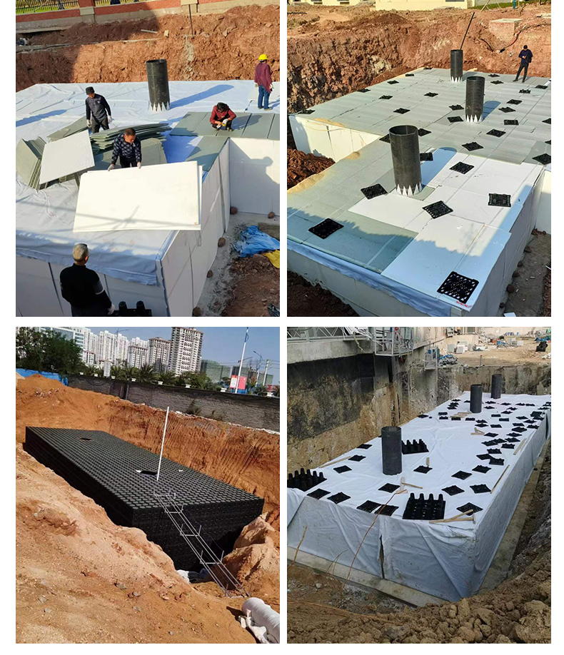 PP rainwater collection module rainwater collection system rainwater storage tank rainwater infiltration module factory supply