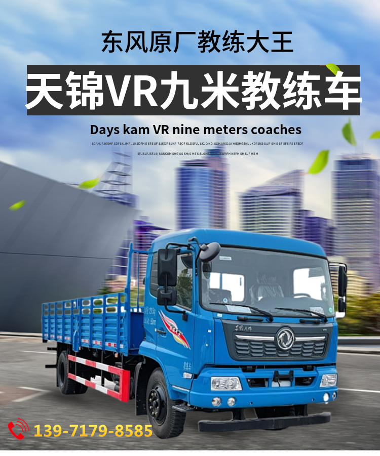 Dongfeng Tianjin VR Coach Car -9-meter Truck B2 Driving School Test Car Coach Wang