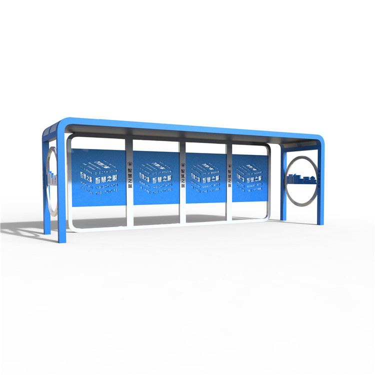 Customized and sold bus stop shelters with multiple materials, diverse styles, and innovative designs