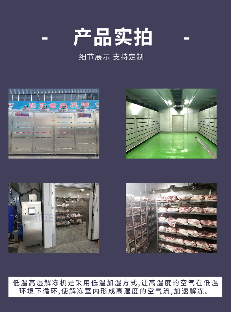 Supply of low temperature and high humidity lamb thawing machine, frozen pig bone thawing equipment, small thawing and slowing down warehouse