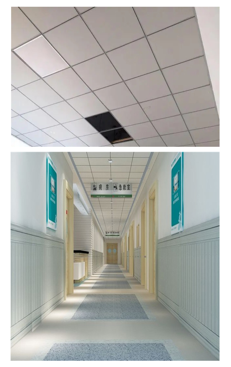 Glass fiber sound-absorbing board 600 * 600 for use in moisture-proof and fireproof office buildings