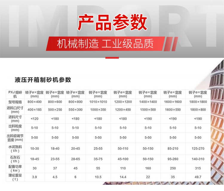 Granite hydraulic open-box sand making machine New type fine crusher Discharge one-time forming Hengxingrong Machinery