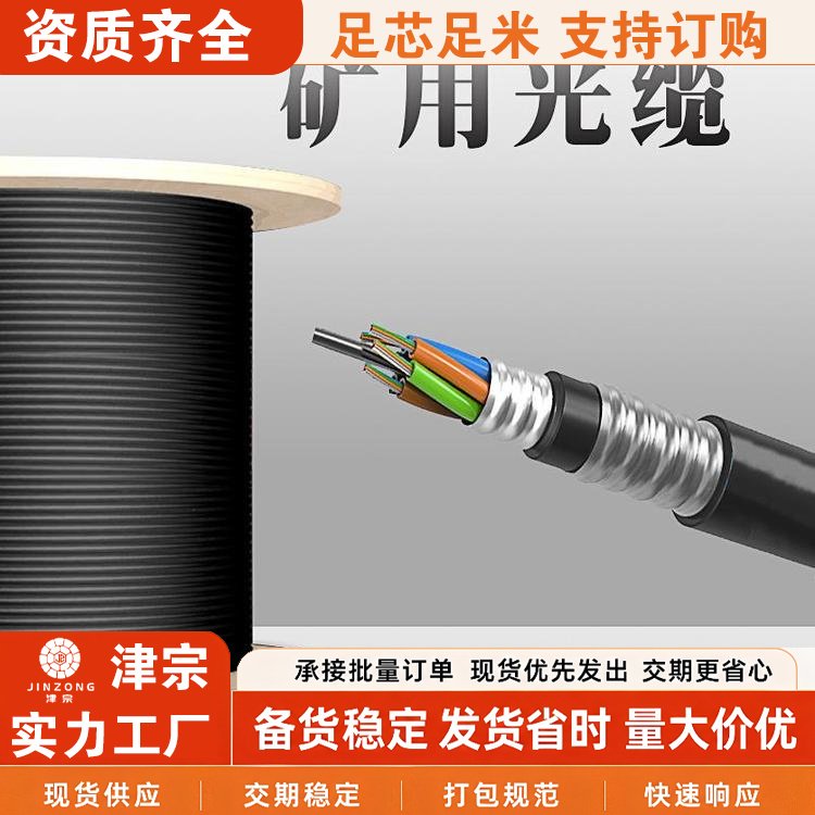 矿用测温传感光缆 矿井视频监控 MGTS33 288B 津宗