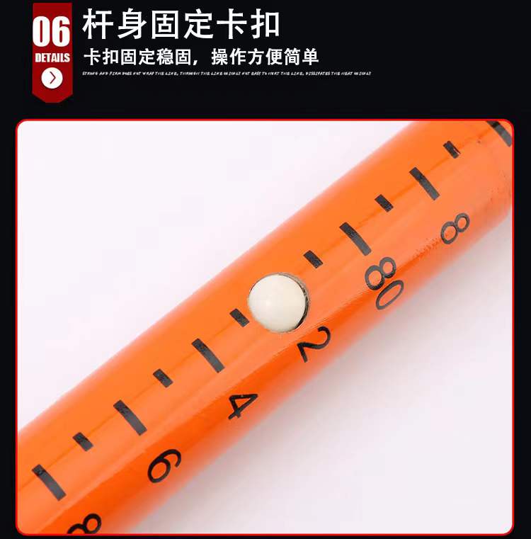 Telescopic elevation pole insulation Telescopic height measuring pole Epoxy resin high-voltage power phenolic measuring ruler Elevation ruler