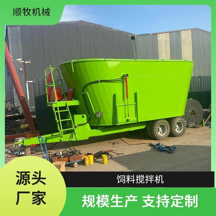 养牛区干草粉碎混料机畜牧场青储饲料拌料机双轴tmr大型搅拌机