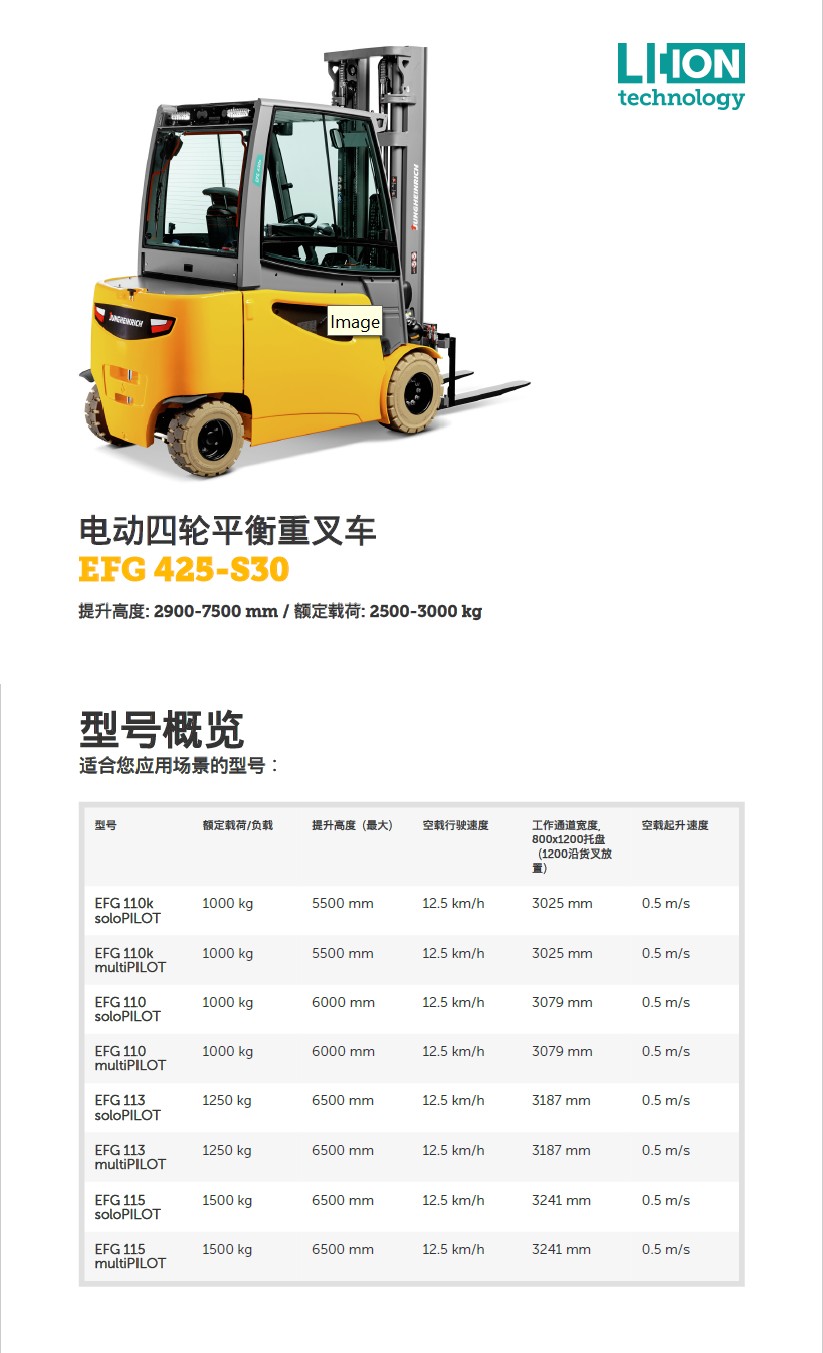 A large number of second-hand Jungheinrich lithium battery forklift trucks are leased with original imported narrow channel counterweight high position truck Diniu