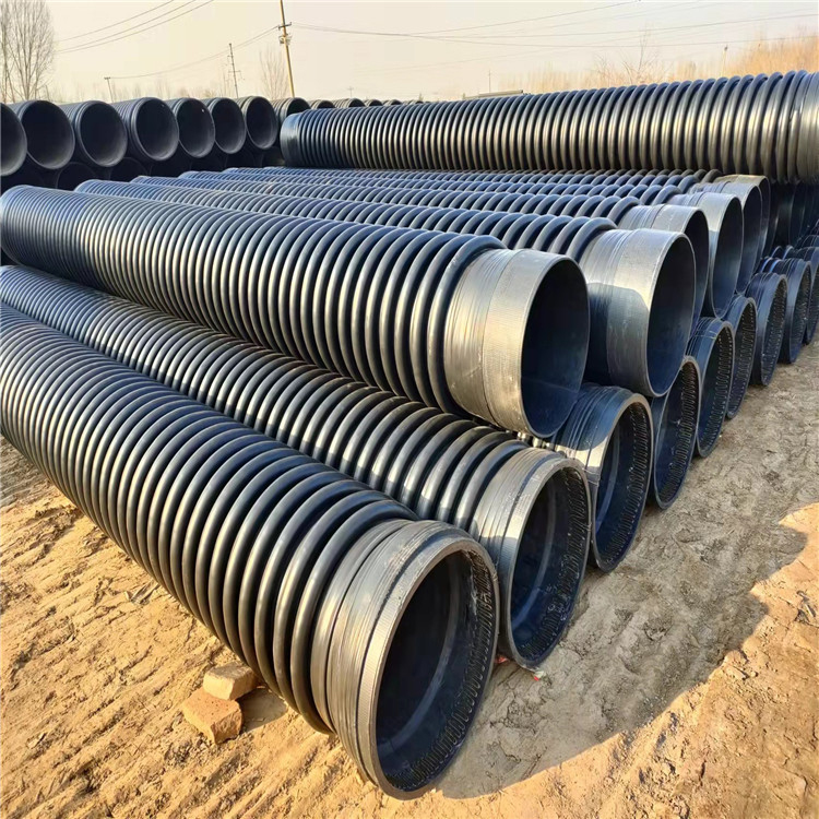 HDPE Winding Structure Wall Pipe B-type PE Crate Pipe Polyethylene Large Diameter Plastic Sewage Pipe