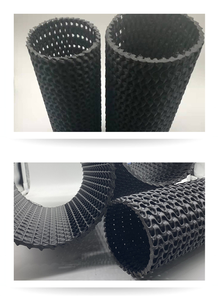 Mesh PE hard permeable pipe for landfill site permeability of 50mm-200mm