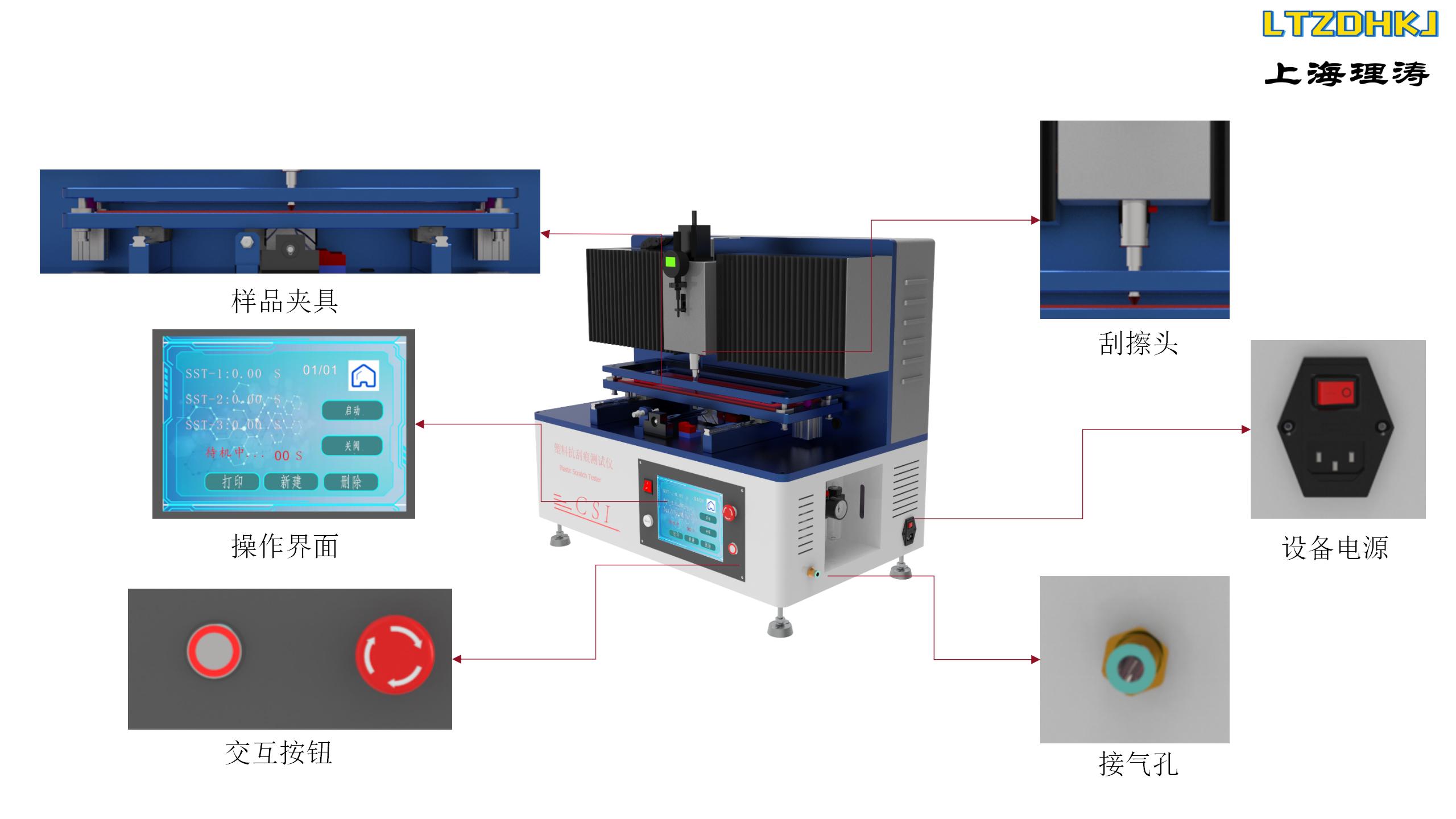 Application process of decorative material scratch resistance tester Coating and plastic vertical loading test Li Tao