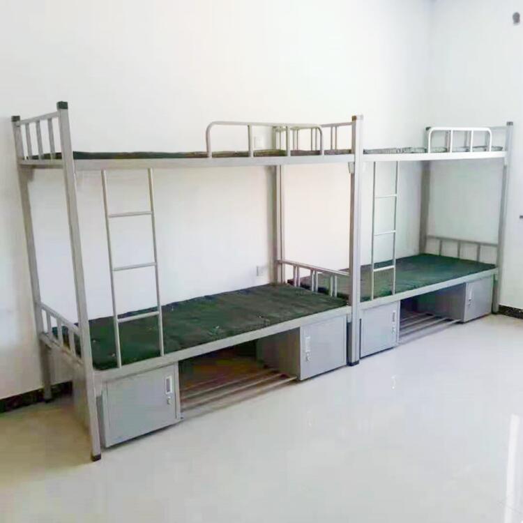 Jieshun Cabinet Industry employees get on and off the bed, manufacturer's dormitory iron frame bed, construction site simple bed customization