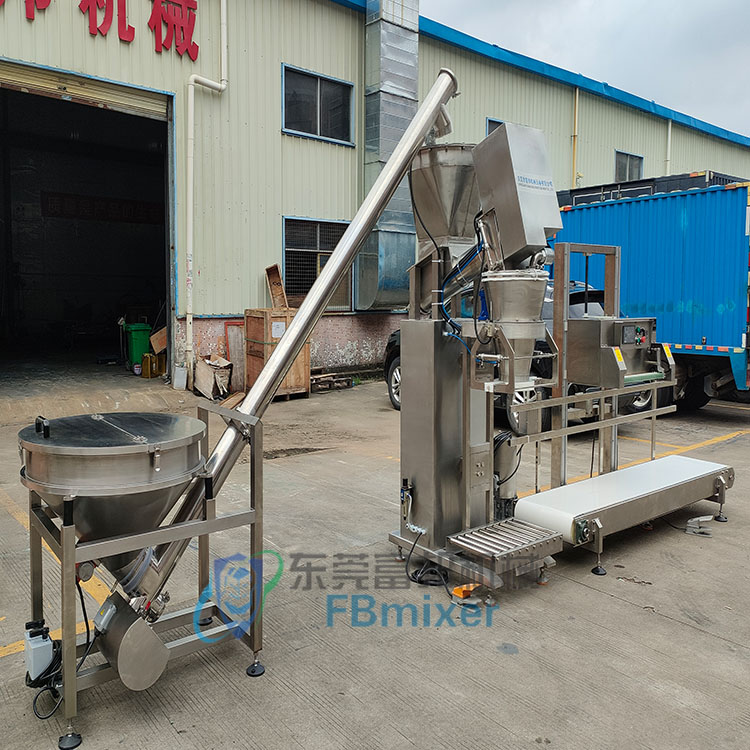 Powder bag packaging machine, food additive, large bag measuring and weighing machine, flour 5-25KG packaging machine manufacturer