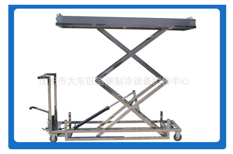 HKST140 Electric Hydraulic Corpse Lift Truck Refrigeration Box Auxiliary Equipment Corpse Transport Pusher