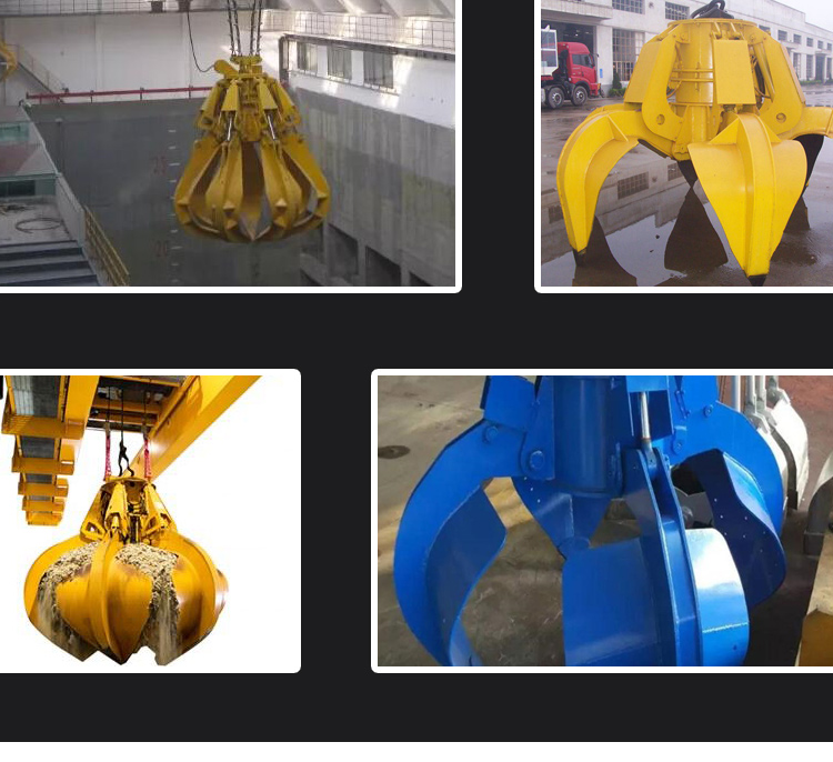 Hydraulic Rotary Shell Grab Bucket River Dredging Excavator Electric Shell Bucket